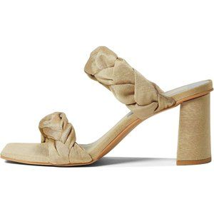 Dolce Vita Sandals Pheby Khaki Silk Braided Heels